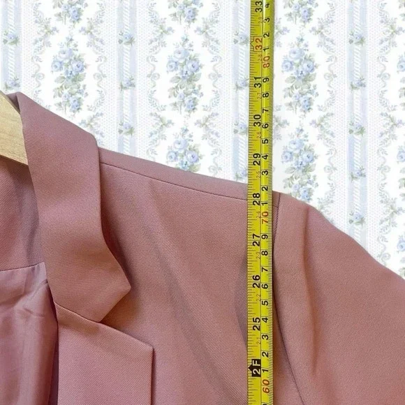 Dusty Pink Blazer/Career Suit Jacket Women's L Large Button Front - Picture 4 of 5